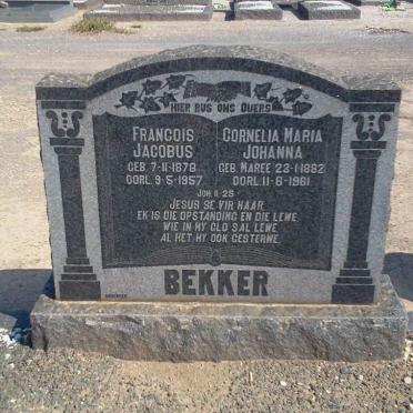 BEKKER Francois Jacobus 1878-1957 &amp; Cornelia Maria Johanna MAREE 1882-1961
