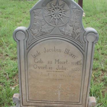 BLOM Izak Jacobus 1911-1920
