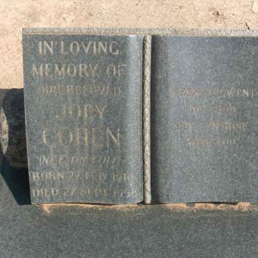 COHEN Joey 19?-1958