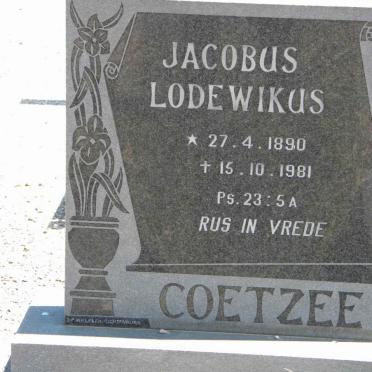 COETZEE Jacobus Lodewikus 1890-1981