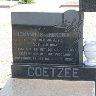 COETZEE Johannes Hendrik 1910-1984