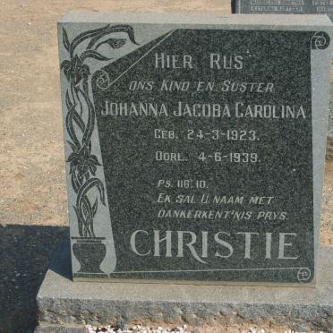 CHRISTIE Johanna Jacoba Carolina 1923-1939