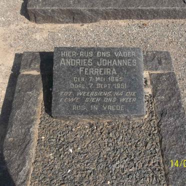 FERREIRA Andries Johannes 1865-1951