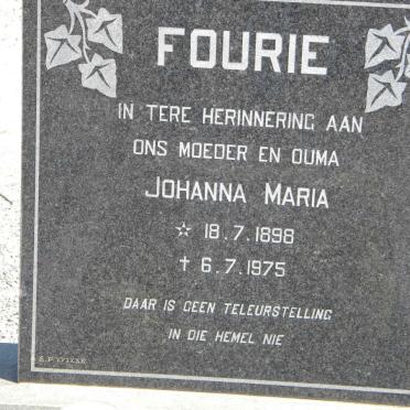 FOURIE Johanna Maria 1898-1975