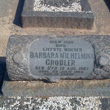 GROBLER Barbara Wilhelmina nee UYS 1887-1969