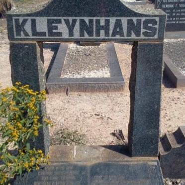 KLEYNHANS Bernardus G. 18??-1950 &amp; Cornelia M. CLASE 1888-1965