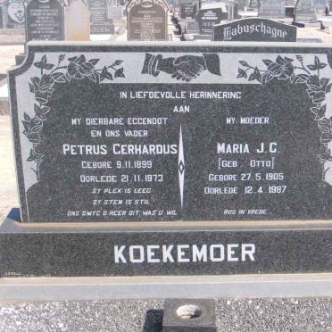 KOEKEMOER Petrus Gerhardus 1899-1973 &amp; Maria J.C. OTTO 1905-1987