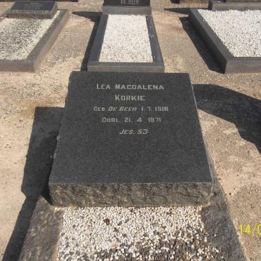 KORKIE Lea Magdalena nee DE BEER 1918-1971
