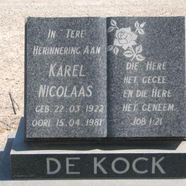 KOCK Karel Nicolaas, de 1922-1981
