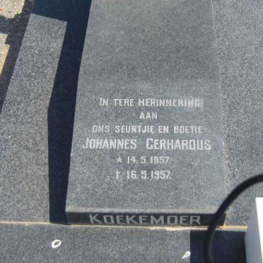 KOEKEMOER Johannes Gerhardus 1957-1957