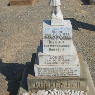 KOEKEMOER Thelma Mara Marx 1928-1929 :: KOEKEMOER Louisa 1944-1944