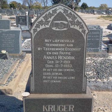 KRUGER Annas Hendrik 1901-1953