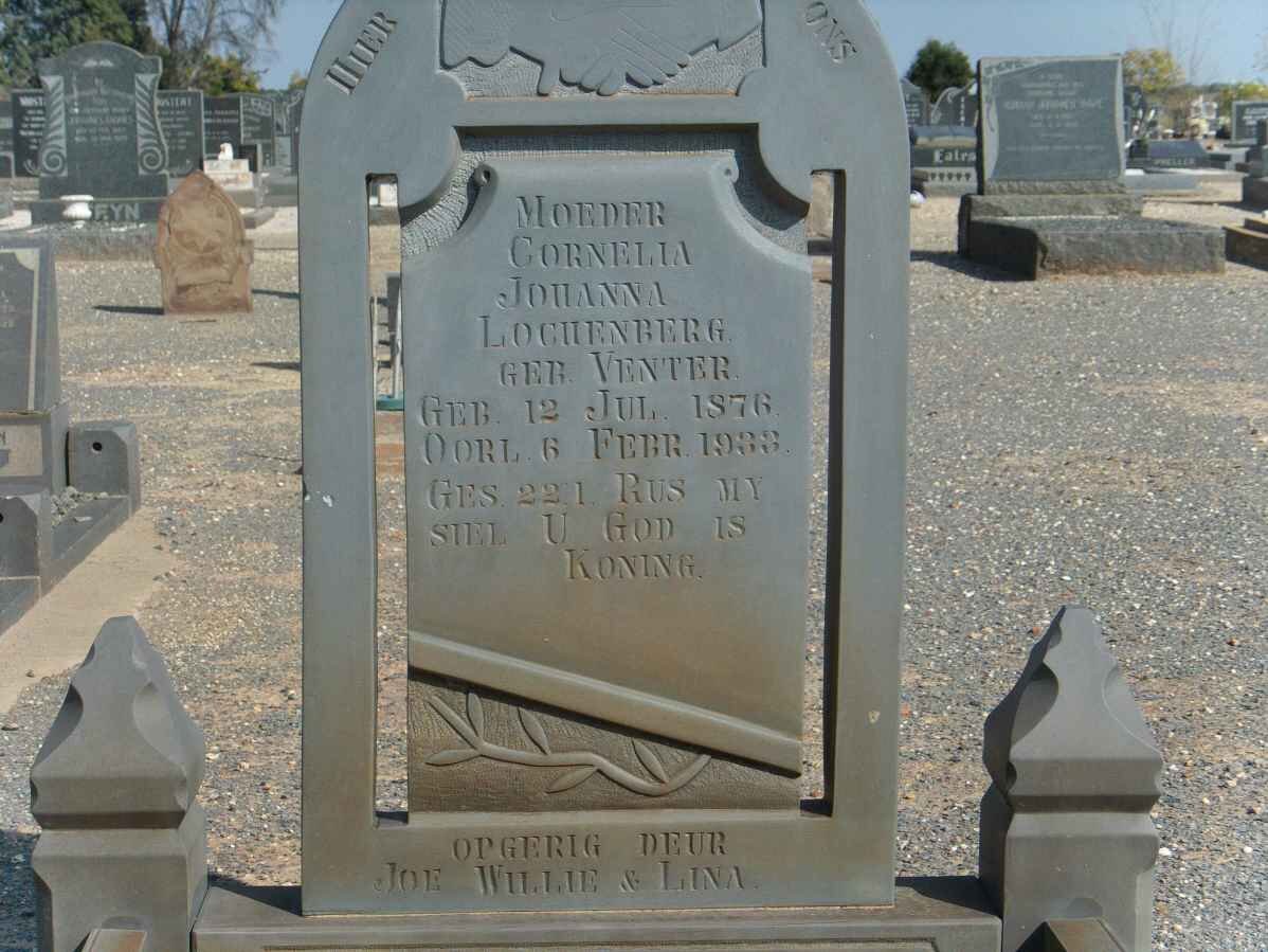 LOCHENBERG Cornelia Johanna nee VENTER 1876-1988