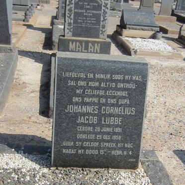 LUBBE Johannes Cornelius Jacob 1891-1958