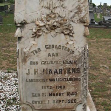 MAARTENS J.H. 1840-1920 &amp; Agnita Maria BOTHA 1848-1913