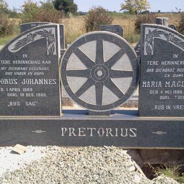 PRETORIUS Jacobus Johannes 1889-1968 &amp; Maria Magdalena 1889-1976