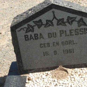 PLESSIS Baba, du 1961-1961