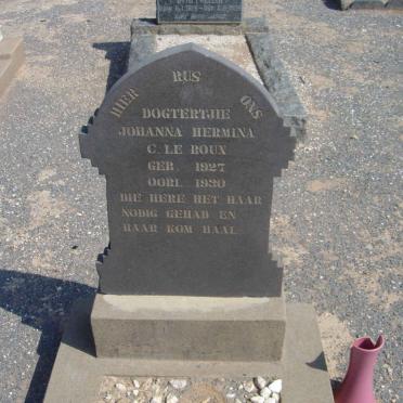 ROUX Johanna Hermina C., le 1927-1930