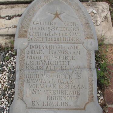 SWIEGERS Godliep Gerhardus 1869-1928