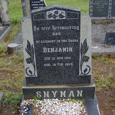 SNYMAN Benjamin 1910-1965