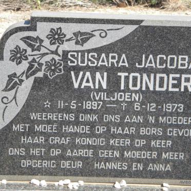 TONDER Susara Jacoba, van nee VILJOEN 1897-1973