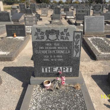 THEART Elizabeth Petronella 1905-1985