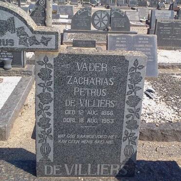 VILLIERS Zacharias Petrus, de 1866-1953