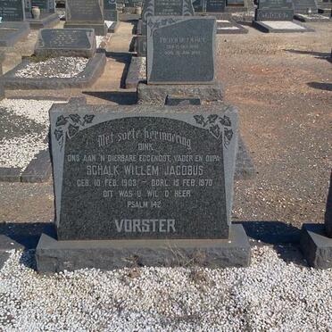 VORSTER Schalk Willem Jacobus 1903-1970