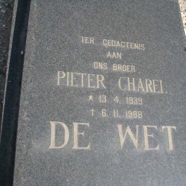 WET Pieter Charel, de 1939-1988