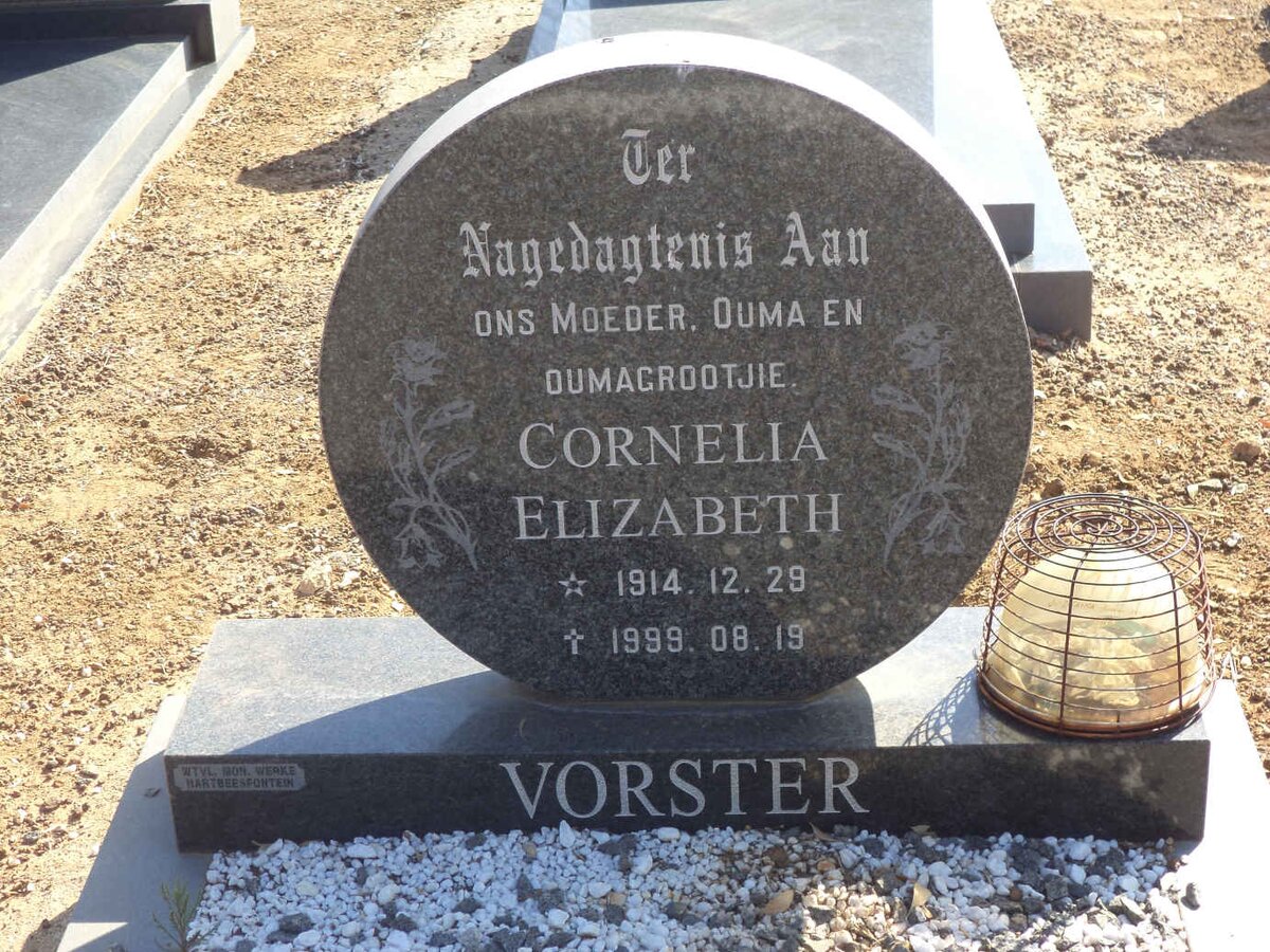 VORSTER Cornelia Elizabeth 1914-1999