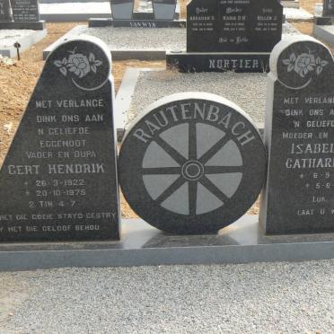 RAUTENBACH Gert Hendrik 1922-1975 &amp; Isabella Catharina J. 1926-1979
