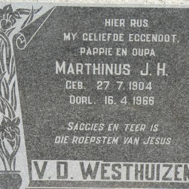 WESTHUIZEN Marthinus J.H., v.d. 1904-1966