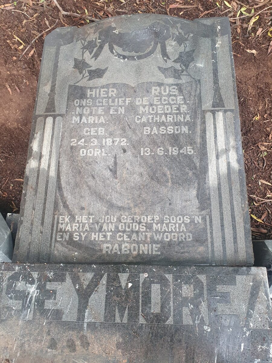 SEYMORE Maria Catharina nee BASSON 1872-1945
