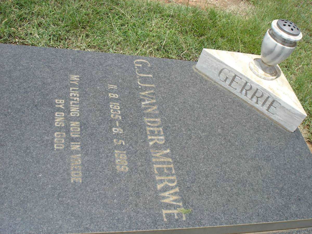 MERWE G.J.J., van der 1935-1989
