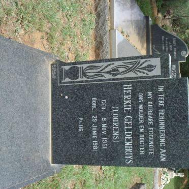 GELDENHUYS Herkie nee LOURENS 1951-1981