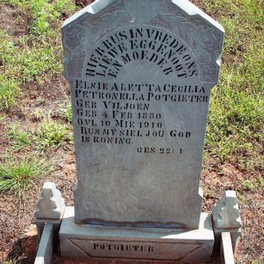 POTGIETER Elsie Aletta Cecila Petronella nee VILJOEN 1880-1910