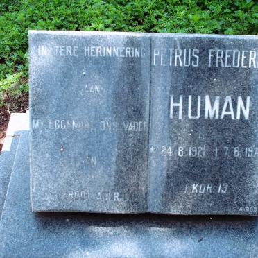 HUMAN Petrus Frederik 1921-1977
