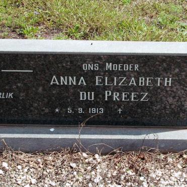 PREEZ Anna Elizabeth, du 1913-