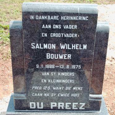 PREEZ Salmon Wilhelm Bouwer, du 1888-1975