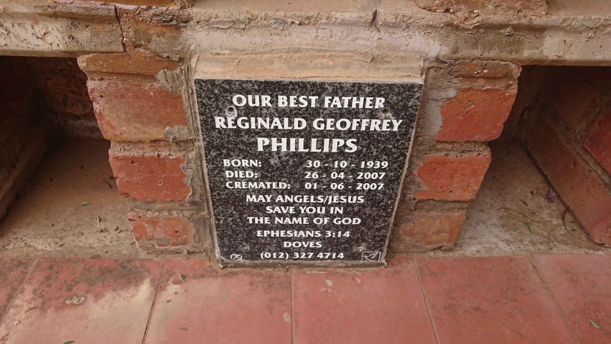 PHILLIPS Reginald Geoffrey 1939-2007