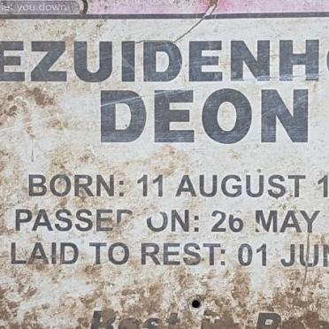 BEZUIDENHOUDT Deon 1974-2013