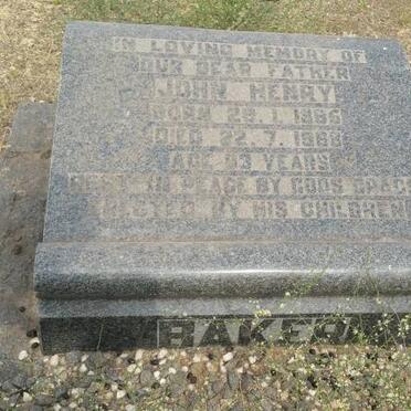 BAKER John Henry 1885-1968