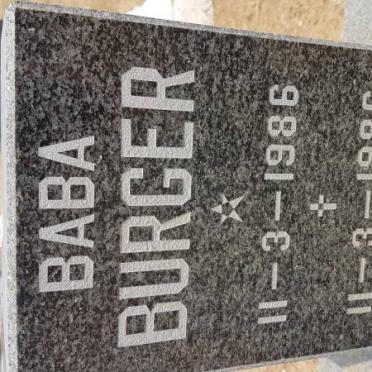 BURGER Baba 1986-1986