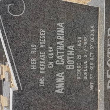 BESTER Anna Catharina Botha 1890-1987
