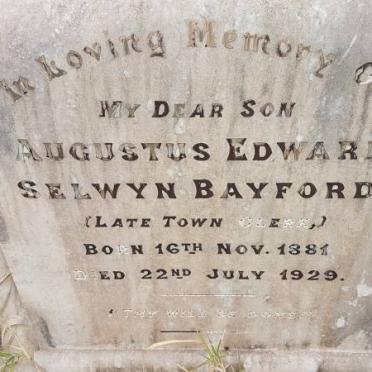 BAYFORD Augustus Edward Selwyn 1881-1929