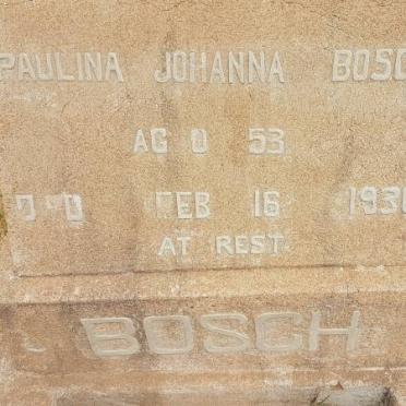 BOSCH Paulina Johanna -1936