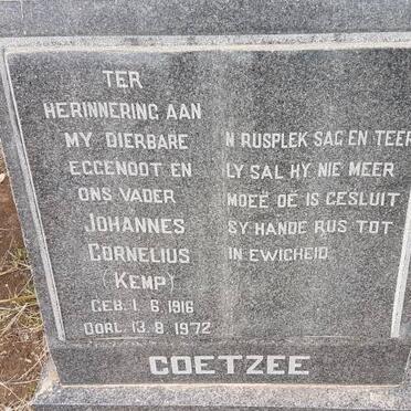 COETZEE Johannes Cornelius 1916-1972