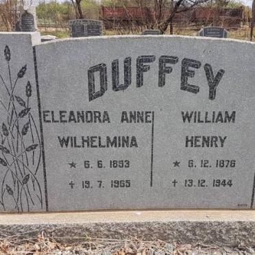 DUFFEY William Henry 1876-1944 &amp; Eleandra Anne Wilhelmina 1893-1965