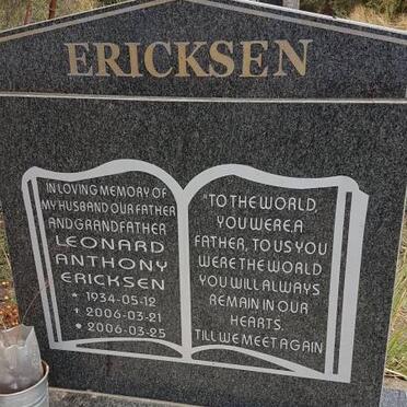 ERICKSEN Leonard Anthony 1934-2006