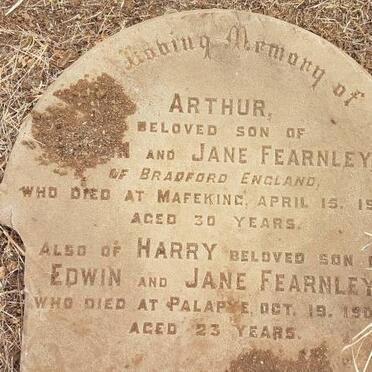 FEARNLEY Arthur -1906 :: FEARNLEY Harry -1906